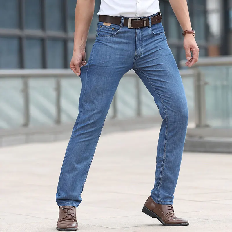 2019 Spring Summer JEEP Brand Cotton Jean Elastic Mens Casual Full Length European American Jeans Cotton Pants Fashion Trousers (24)