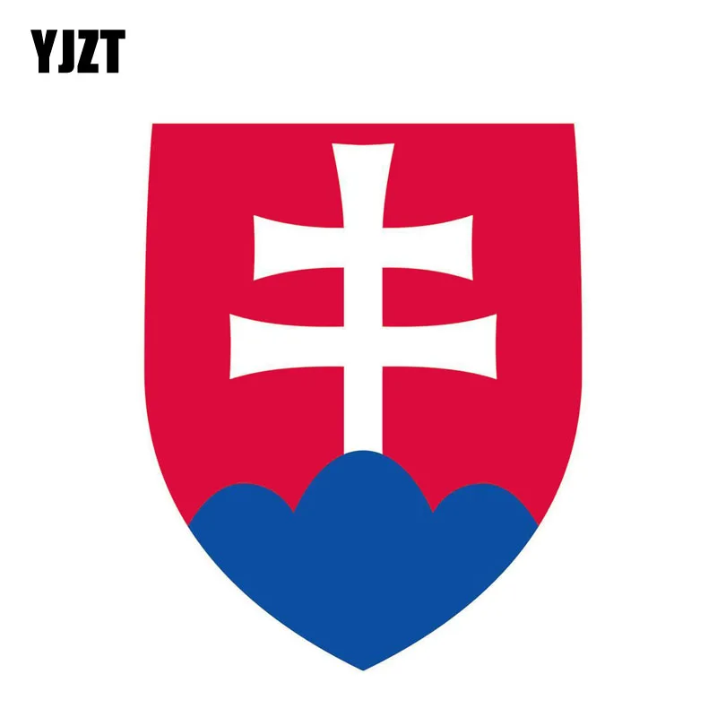 

YJZT 10.5CM*13.2CM Creative Reflactive Shield Slovakia Flag Car Sticker Motorcycle Decal 6-0335