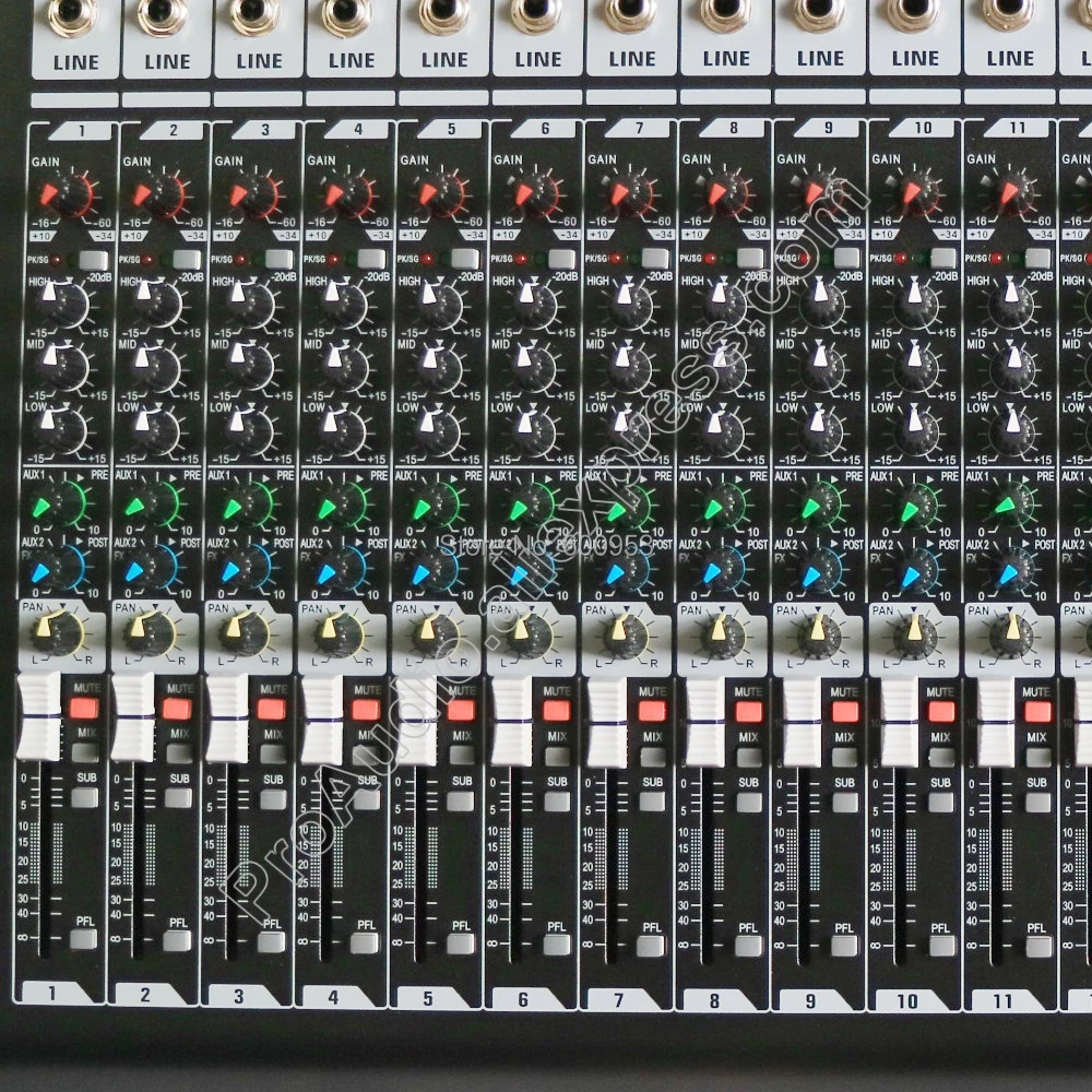 MICWL Professional 12 Channel Double Group Audio Sound Mixer Mixing Console with DSP AUX 48V USB TX122