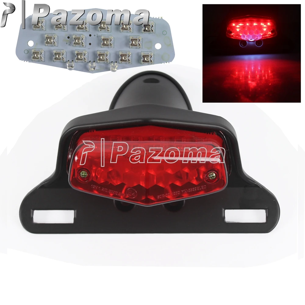 EMARK 12V LED Motorcycle Motorbike Tail Light Rear Brake Stop Lamp For