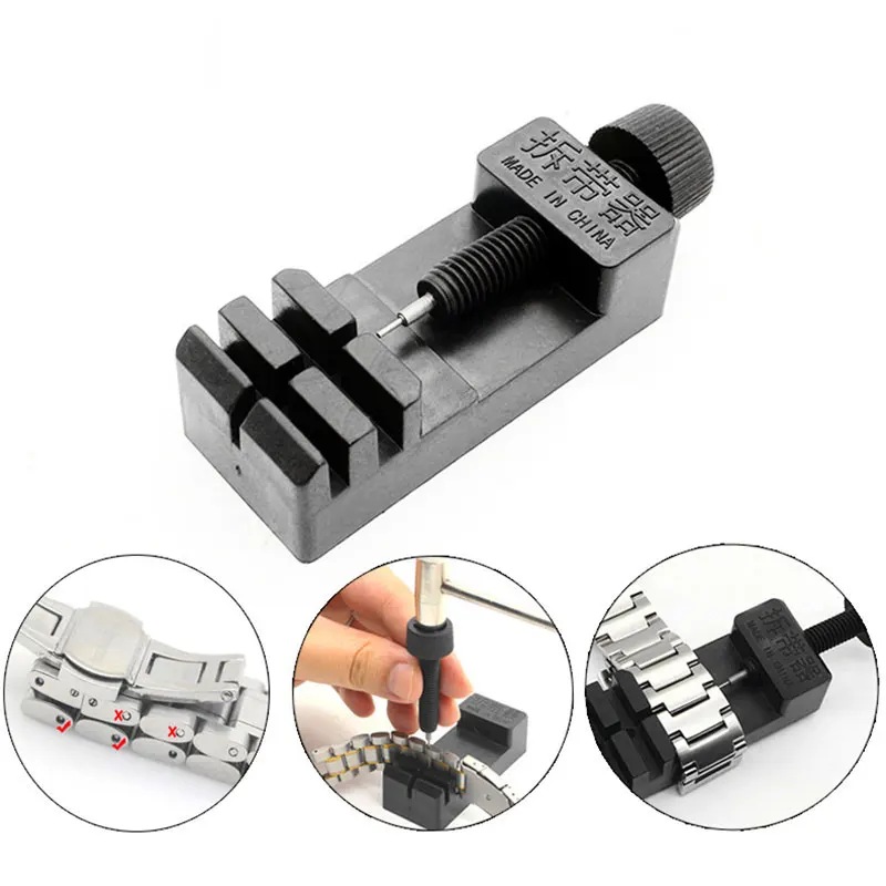 

High Quality Stainless Steel Watch Band Link Remover Adjustable Tool Slit Strap Bracelet Chain Pin Adjuster Repair Tool Kit New