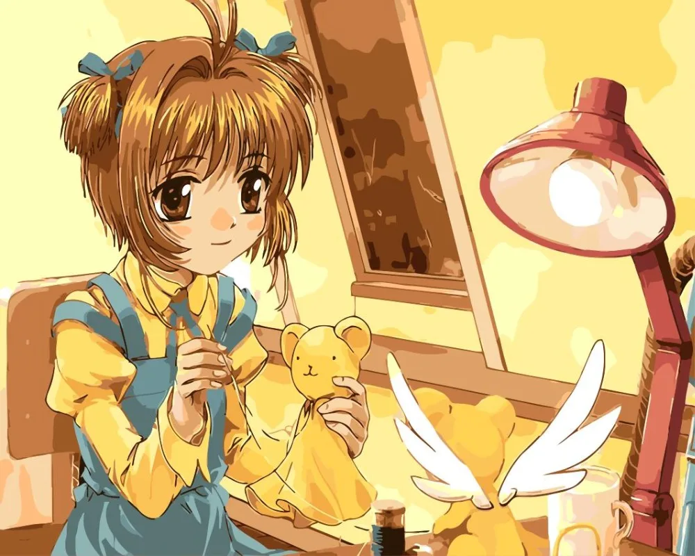 Online Shop Cardcaptor Sakura Gambar Lukisan Minyak Dengan Angka