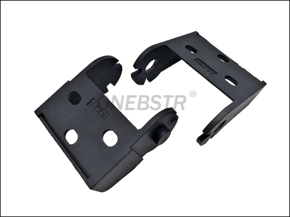 JFLO 1 Pair of 18x37mm Semi Closed Inside Opening Drag Chain Fitting End Connectors Joints Plastic Towline Cable Wire Carrier 6