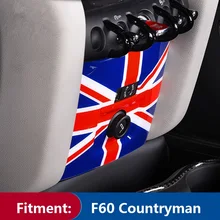 АБС-пластик, автомобильный прикуриватель USB AUX консоли Панель рамка Крышка Стикеры для Mini Cooper, Countryman, F60 автомобильные подушки с принтом флага Великобритании "Юнион Джек интерьер стиль