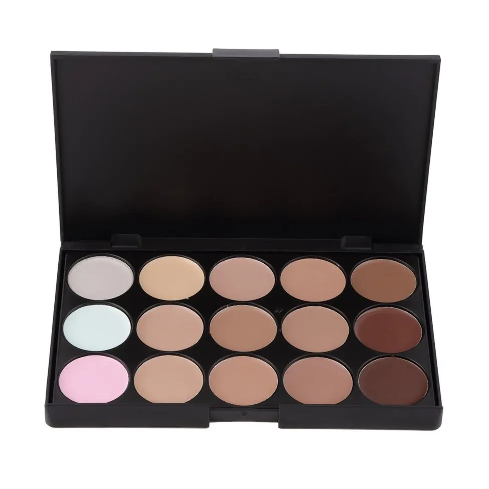

Pro Makeup Set 15 Color Concealer Contour Palette + Eye Makeup Brushes Tool + Sponge Puff Cosmetic maquiagem Make Up Kit