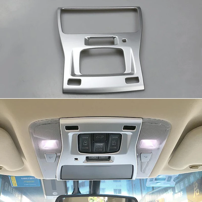 

DEE Car Decoration Accessory for Toyota Alphard Vellfire 2015 2016 Reading Lamp Light ABS Chrome Trim Frame Sticker Refit Cover