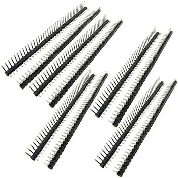 

5pcs 1x40 Pin 2.54mm Right Angle Single Row Male Pin Header Contor