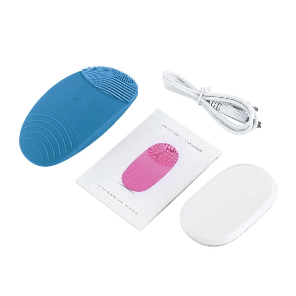 Electric Waterproof Face Cleanser Vibrator Pore Clean Silicone