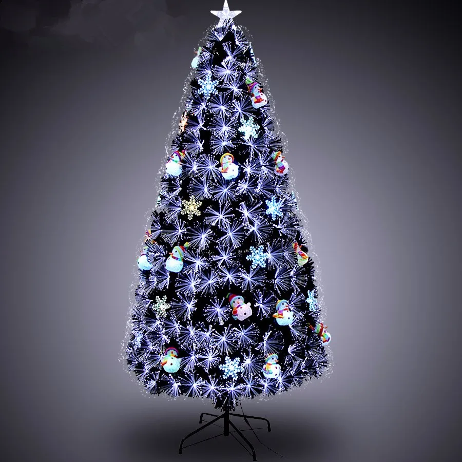1,8 м/180 см красочные сливы Снеговик волокна декоративная Рождественская елка с подсветкой шифрование рождественское волокно дерево сад отель