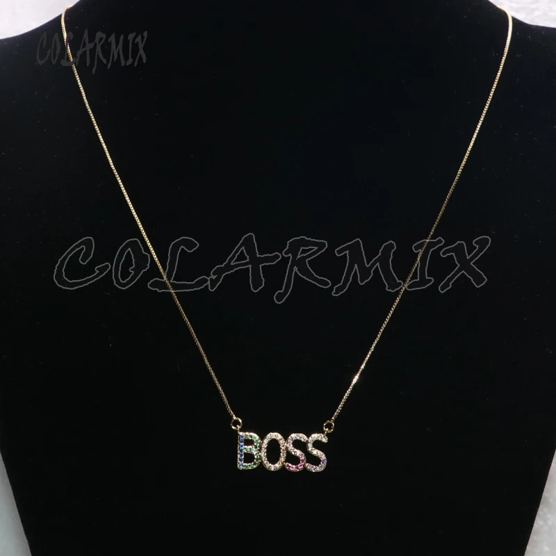 8 шт. ожерелье с подвеской Boss модное ювелирное подарок для леди Кулоны Оптом