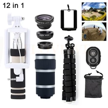 Телефон объектив Kit 8X зум телефото Объективы телескоп рыбий глаз Широкий формат макро Объективы для samsung S5 S6 S7 S7 S8 edge Note 4/Note 5