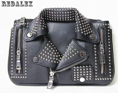 

2017 New Fashion Messenger Women Bags Rivet Motorcycle Shoulder Bag Unique Chain Handbag Crossbody Casual Bag Day Clutchees Bags