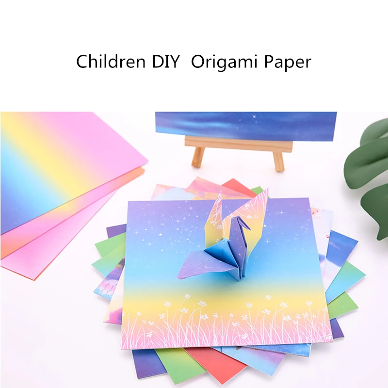 80 листов/упаковка Дети DIY квадратный цвет оригами Бумага Малыш ручной работы сложенный бумажный материал Скрапбукинг Ремесло украшения инструменты
