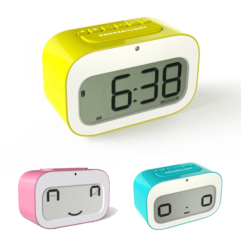 LED Alarm Clock Dynamic Emoji Large LED Display Electronic Snooze Smart