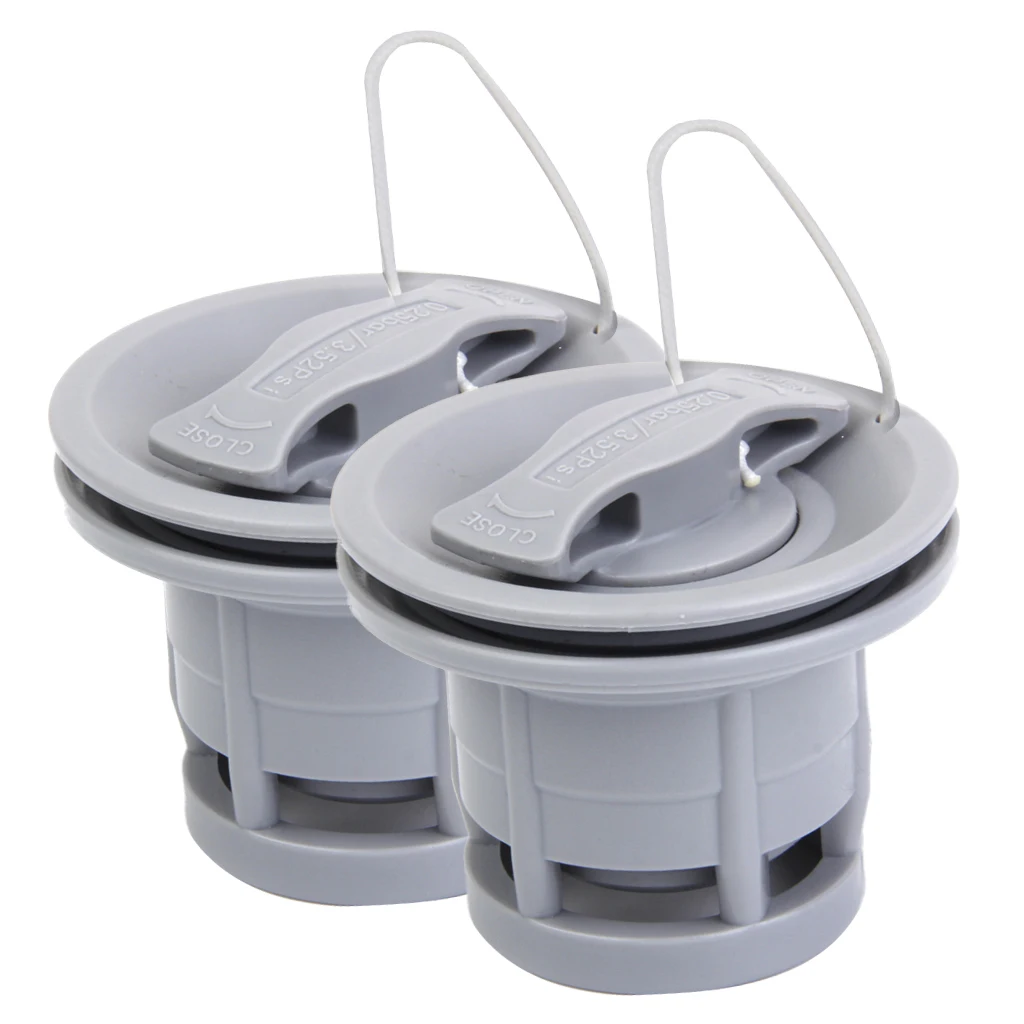 2 Pieces Double Seal Air Valve for Inflatable Boat Raft Dinghy Kayak Canoe Surfing Replacement