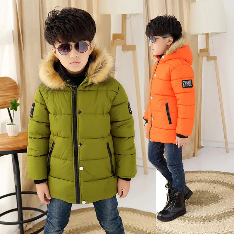 2016 new fashion kids boy winter coat for age 4 13 year children warm cotton jacket