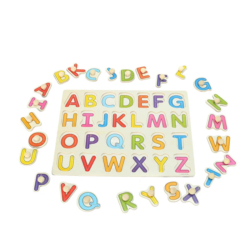 Children ABC Alphabet Puzzle Games Early Learning Card Numbers Jigsaw Toy J