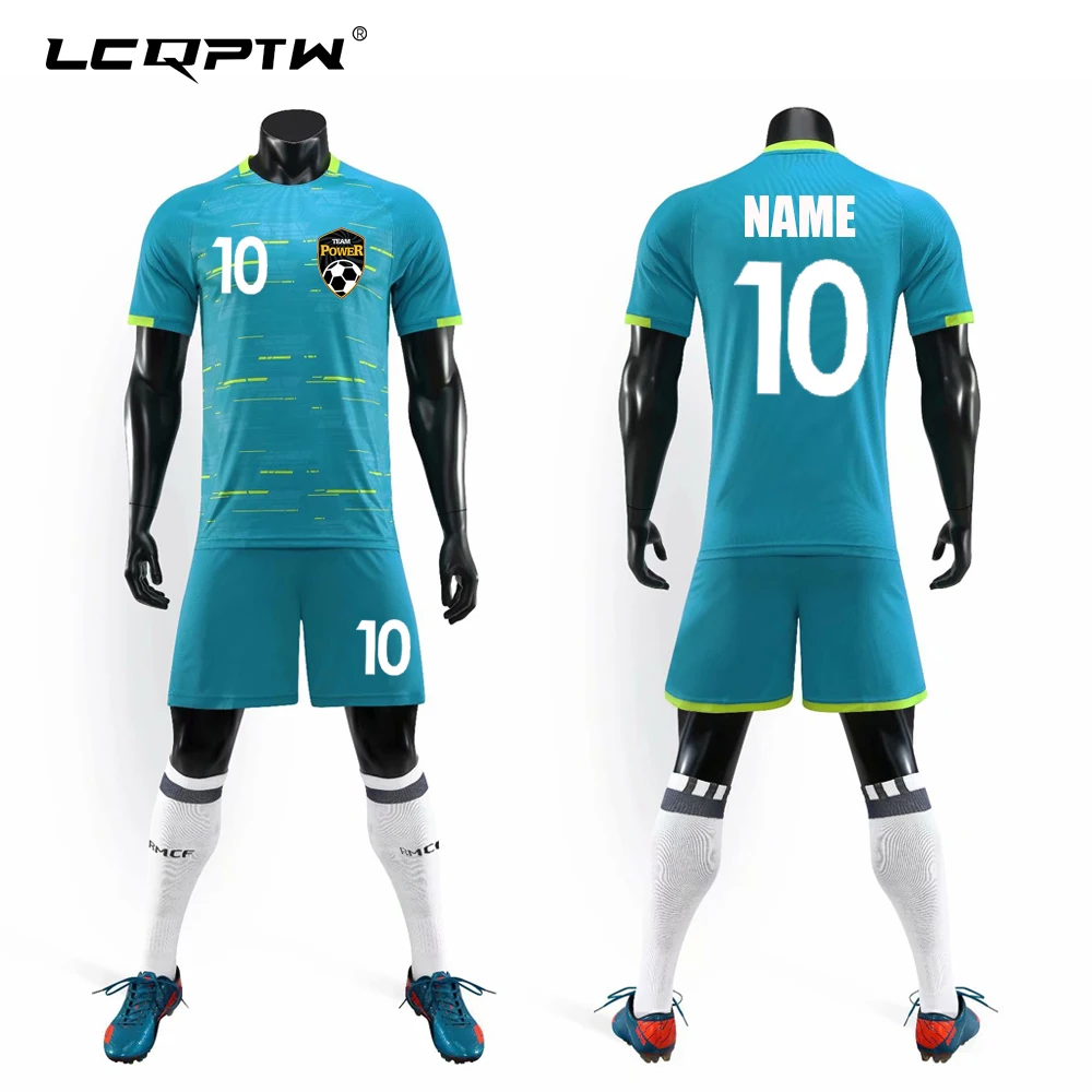 

2019 Football Team Sets Custom Name and Number Youth Football Jerseys Shorts Free Socks Men Soccer jersey Custom uniforms