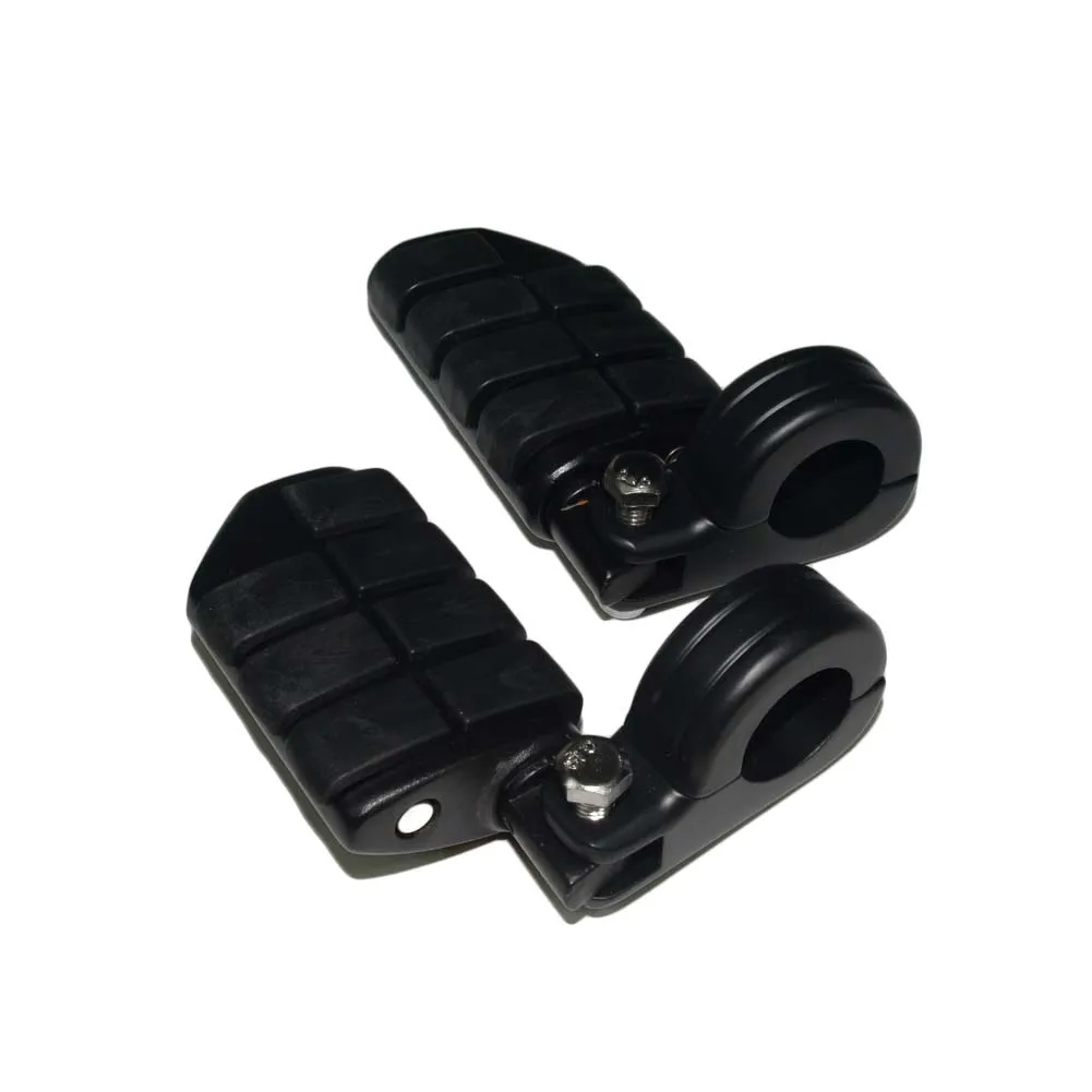 Motorcycle Black 38mm 1 1/2" Engine Guard Highway Crash Bar Foot Pegs For Honda Shadow Harley