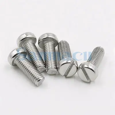 30pcs M5 304 Stainless Steel Slotted Cheese Pan Head Machine Screws