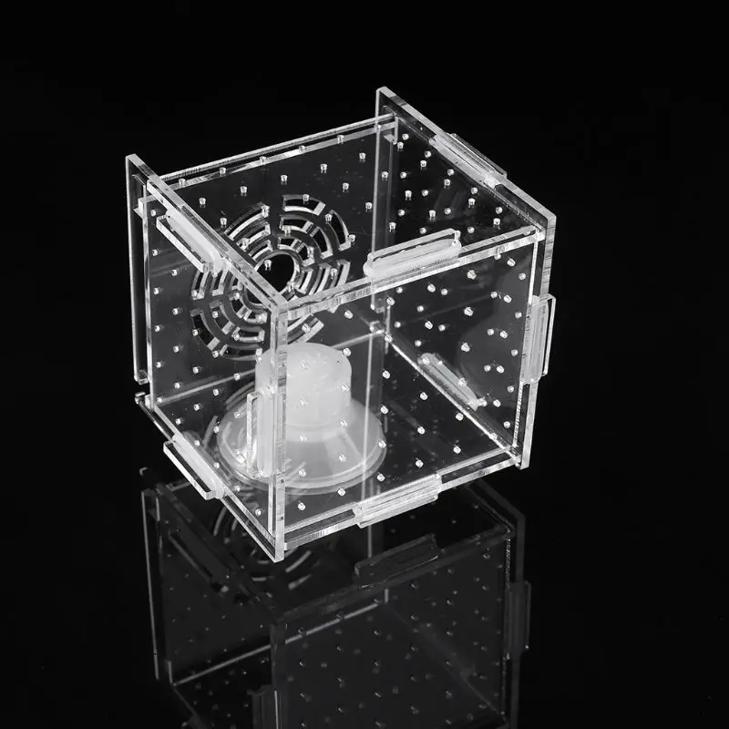 Аквариум акриловые миски для рыб изолирующая коробка для разведения аквариума с присоской для маленьких рыб инкубаторные комнаты инкубатор клетка для рептилий