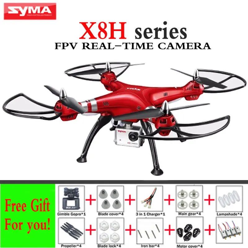 SYMA X8HC X8HW X8HG FPV Real-Time Headless Fixed high Mode 2.4G 6-Axis Drone With WIFI Camera HD 3D Roll RC Helicopter Dron