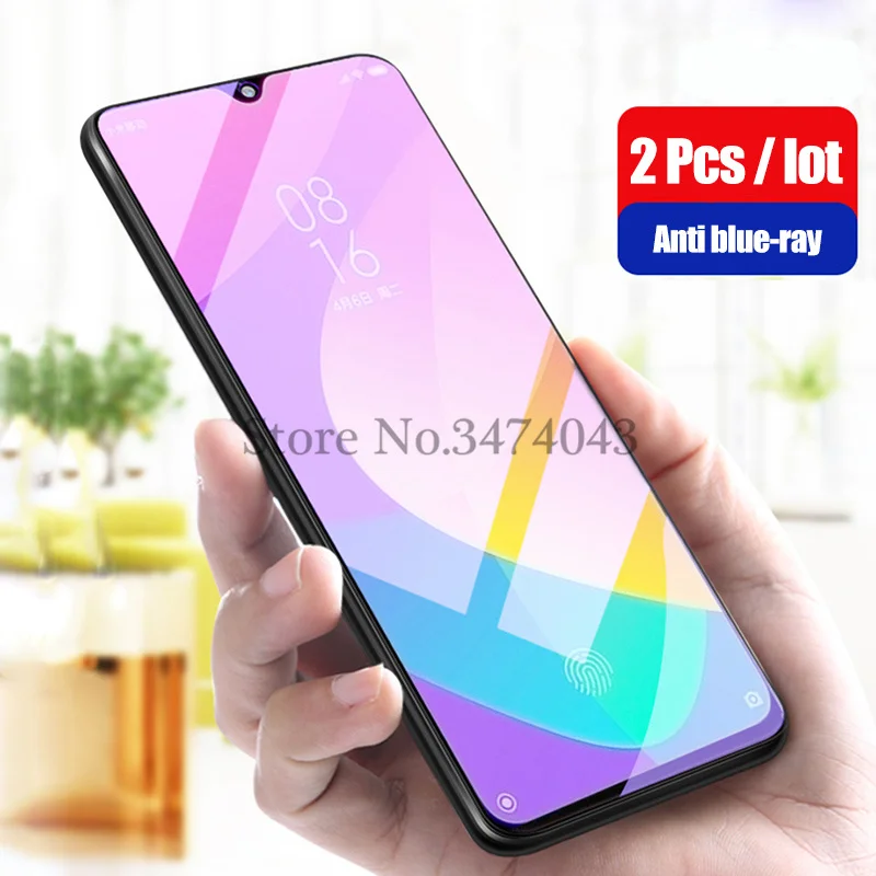 Закаленное стекло 9H для Xiaomi Mi A3 A2 lite 2 шт. защита экрана от синего света Защитная