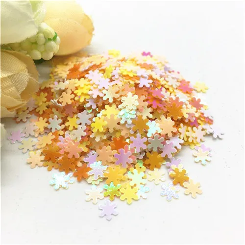 3yellow 1white Пайетками 5 мм Снежинка свободные блестки для Рождественская красочные ногтей Блестки для рукоделий принадлежности для скрапбукинга «сделай сам» 10/20g - Цвет: 3yellow 1white