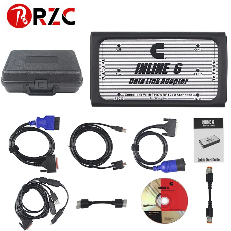 

INLINE6 Data Link Adapter Heavy Duty INLINE 6 Diagnostic Tool Scanner Full 8 cable Truck Diagnostic Interface INLINE 6