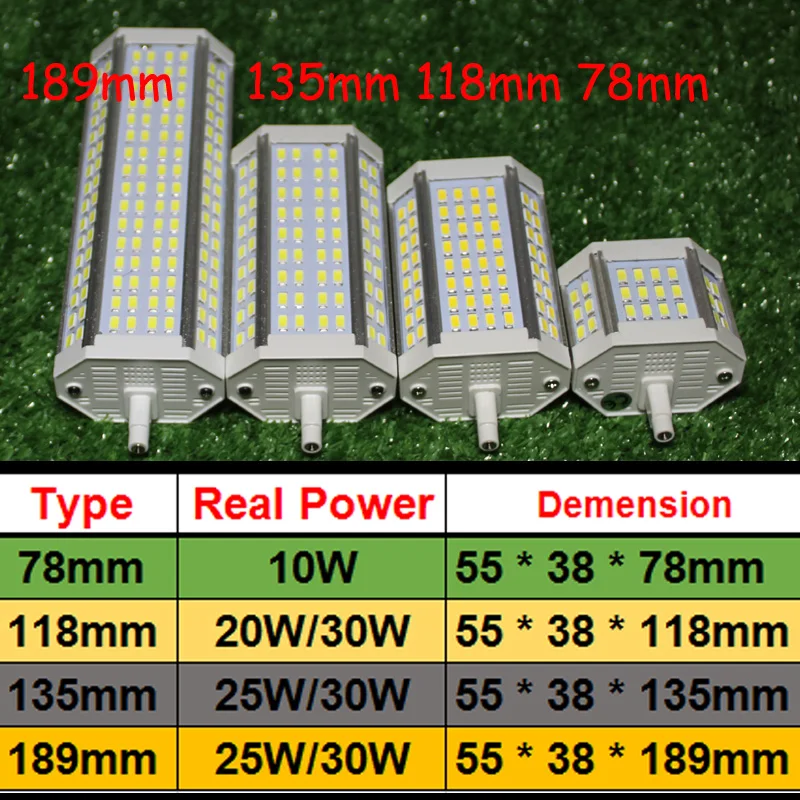 R7S LED 118 мм 78 135 189 10 W 20 25 30 затемнения светодиодные лампы свет J118 лампа с