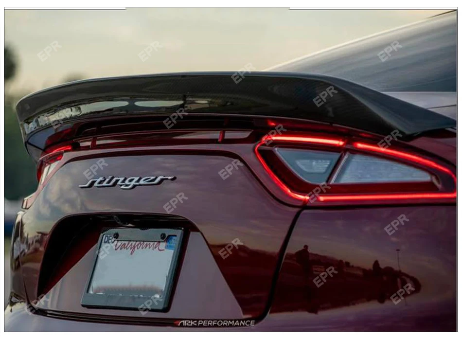 Для Kia Stinger Тип G углеродное волокно спойлер заднего багажника, крыла губы добавить на обвес Stinger тюнинг отделка карбоновое крыло для Kia