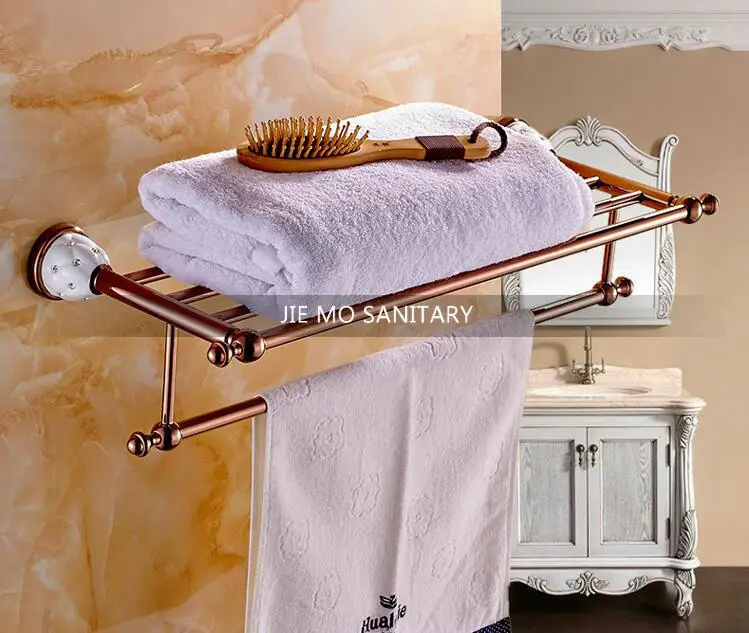 Розовое золото с бриллиантами аксессуары для ванной набор оборудования для ванной полотенцесушитель держатель для полотенец бумажный крючок JM411