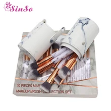 Professional Makeup Brushes Make Up Brush Set Foundation Powder Brush Beauty Marble Make Up Tools with Cylinder Case Holder Professional Makeup Brushes Make Up Brush Set Foundation Powder Brush Beauty Marble Make Up Tools with Cylinder Case Holder