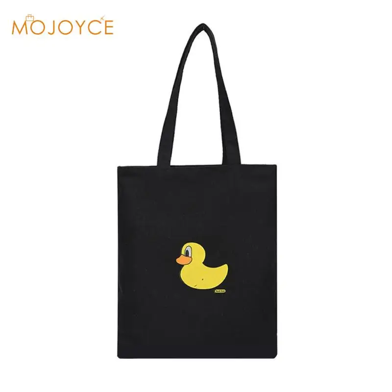 Милая женская сумка с рисунком утки, Холщовая Сумка на плечо, сумка для покупок на молнии, Повседневная дорожная сумка, Большая вместительная женская сумка - Цвет: Duck