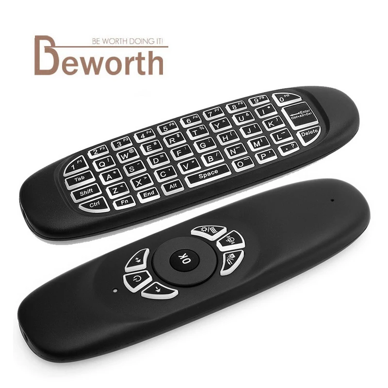 C120 Backlight C120 Fly Air Mouse 2 4GHz Wireless Keyboard 6 Axis Gyroscope font b Gamepad