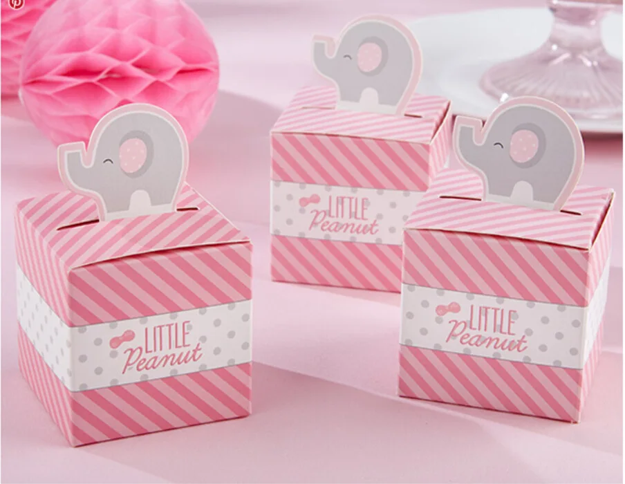 50pc Adorable Little Baby Favors Of Little Peanut Elephant Baby Gift