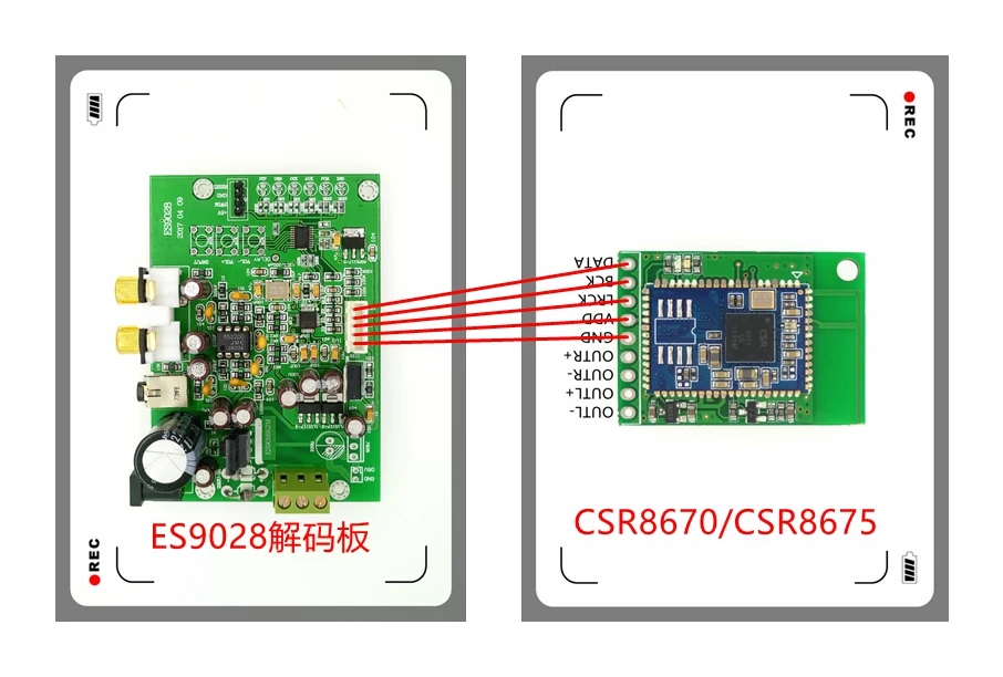 ES9028Q2M I2S digital input audio DAC decoder board 9018 upgrade CSR8675 Bluetooth module