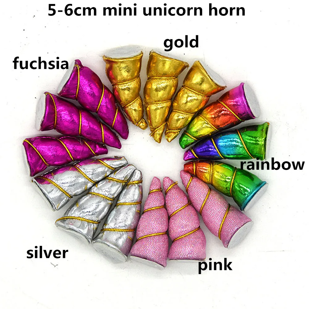 50 шт./лот, 5 см мини Единорог ободок с рогом, девочки дети Войлок мягкий Единорог ободок с рогом аксессуары для волос, DIY Единорог Вечерние