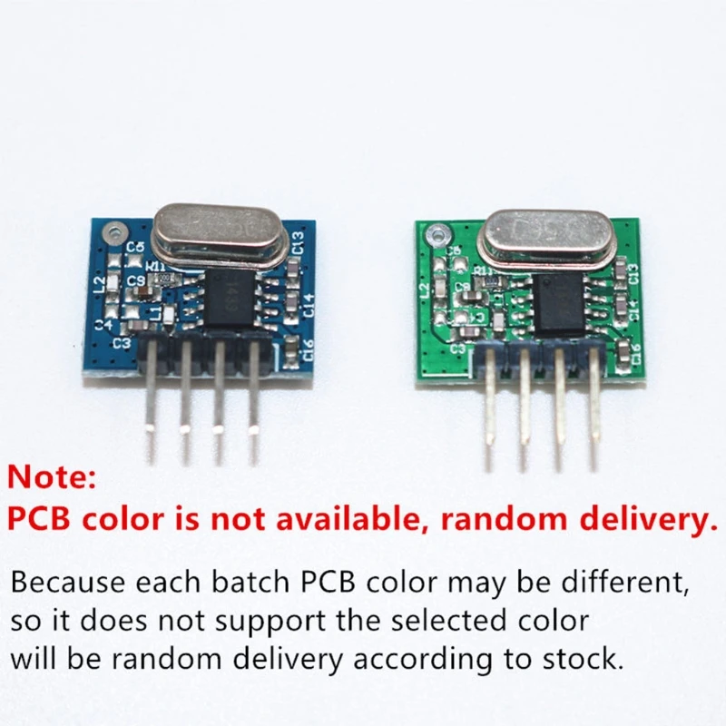 1 Set 433 Mhz Trasmettitore Superheterodyne Ricevitore RF Kit Modulo Con Antenna Per Arduino/ARM/MCU - immagine 6