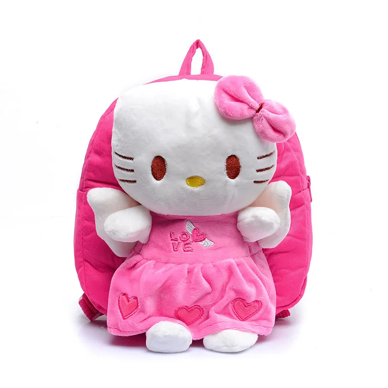 

Cartoon hello kitty plush backpack babies toddlers toys hobbies dolls stuffed animal children plush minnie school bags 1-4years