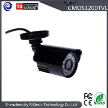 Дешевые Анолог Пластиковые Пули камеры Безопасности HD 1200TVL 24 Светодиодов ИК-Переключатель черный камеры видеонаблюдения