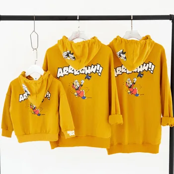 

Autumn 2019 Family Cartoon Matching Sweaters Shirts Father and Boys Hoodies Mother and Son Daughter Clothes Sweatshirt Pajamas