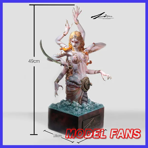 Фигурка Модели для коллекции lin studio wow 1/4 naga желтый бюст высота 49 см статуя из смолы