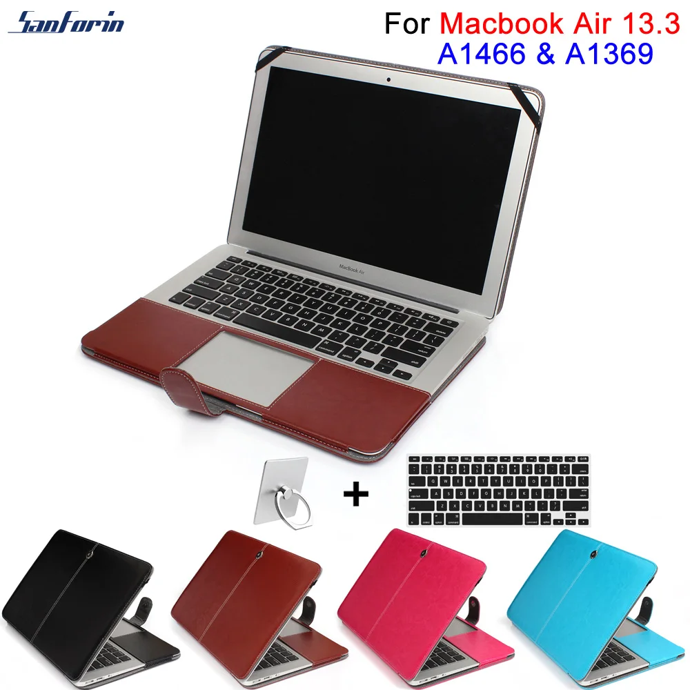 Кожаный чехол-книжка с откидной крышкой для MacBook Air 13 дюймов A1369/A1466 кожаный чехол