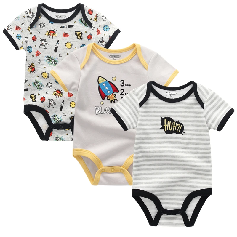 nieuwe pasgeboren babykleding zomer комбинезон 3-delige Комплект трусов vrouwelijke Детская Пижама en babykleertjes комплект