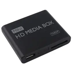 Мини-медиаплеер 1080 P мини HDD медиа-бокс ТВ коробка видео мультимедийный плеер Full HD с SD MMC кардридер 100 Mpbs AU EU US Plug