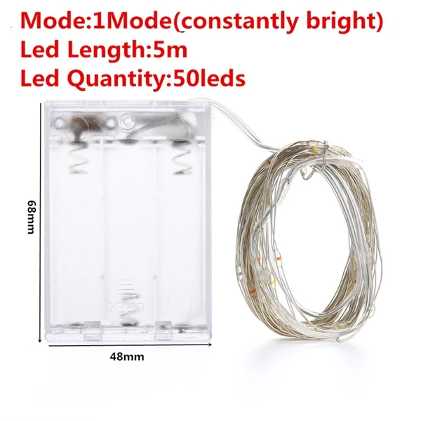 Christmas 33Feet 100 Led Fairy String Lights with Battery Remote Timer Control Operated Waterproof Copper Wire Twinkle Light 20m 5m 50led one mode