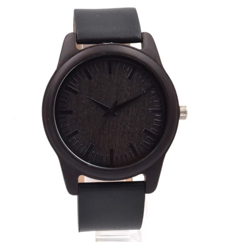 Black font b Wooden b font Wrsitwatch For Male and Female With Japense Movment Quartz font