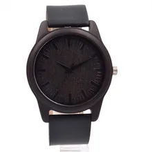 Black Wooden Wrsitwatch For Male and Female With Japense Movment Quartz Watch For Christmas Gift