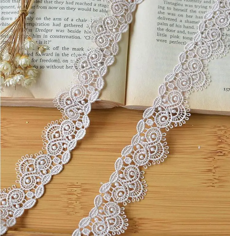 

5 Meters/lot 2.3cm Width Apricot Color Polyester Lace Trim Venice Water Soluble Lace Ribbon for DIY Craft